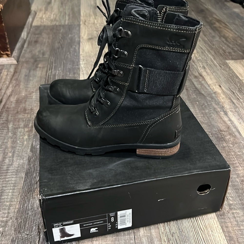 Sorel Emelie conquest boot, women’s size 8, black
